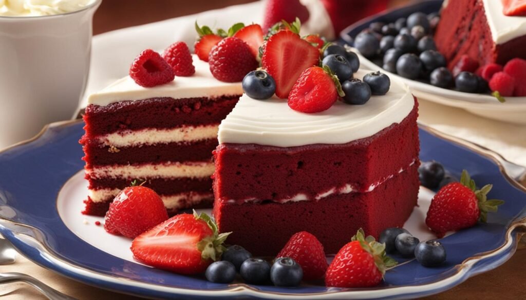 Bolo Red Velvet com Acompanhamentos