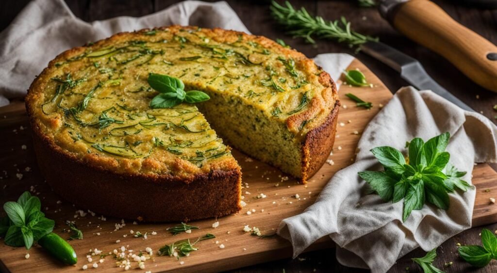 Bolo Salgado de Abobrinha com Ervas