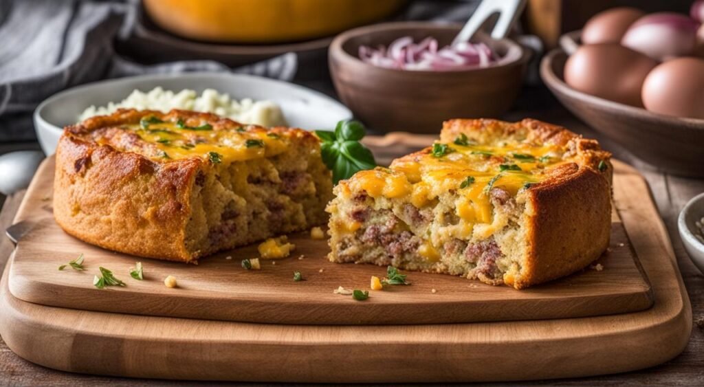 Bolo salgado de calabresa