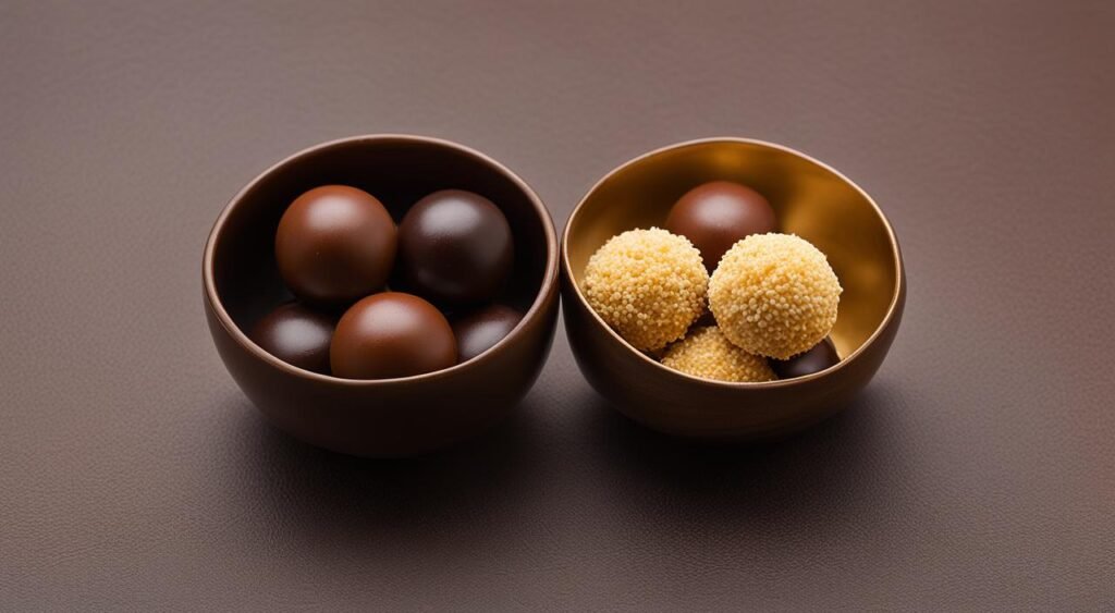 Cajuzinho com Leite Condensado e Cajuzinho com Chocolate