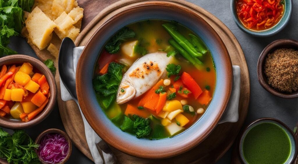 Caldo de Peixe com Legumes