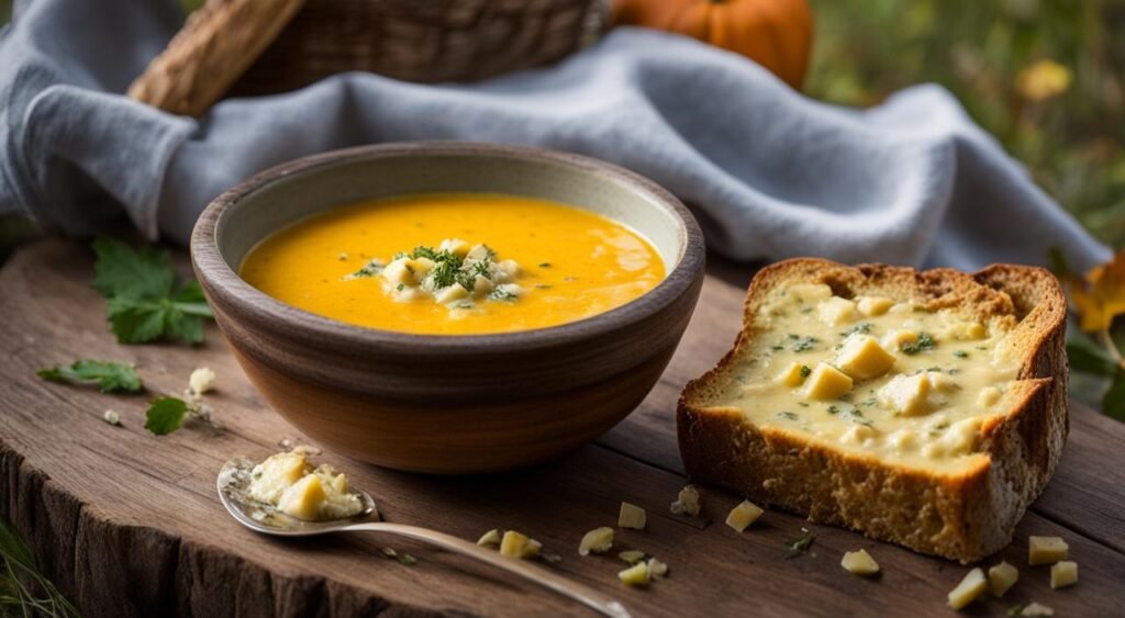 Como Servir Sopa de Abóbora com Gorgonzola