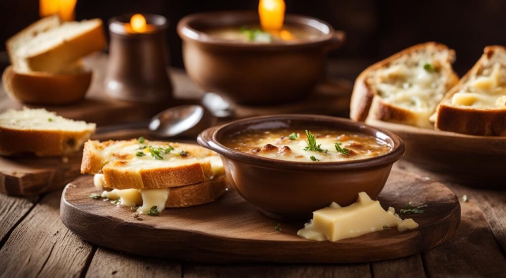 Como servir sopa de cebola