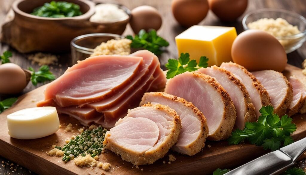 Ingredientes para o Frango à Cordon Bleu