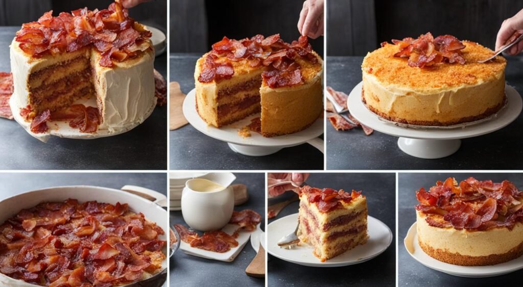 Montagem do Bolo de Bacon