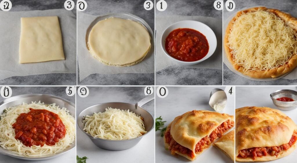 Montagem do Calzone de Frango