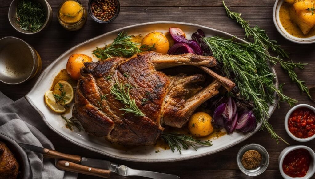 Pernil de Cordeiro Assado
