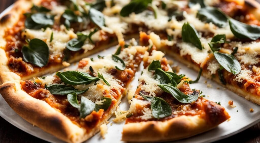 Pizza de Alho e Parmesão com Tomilho