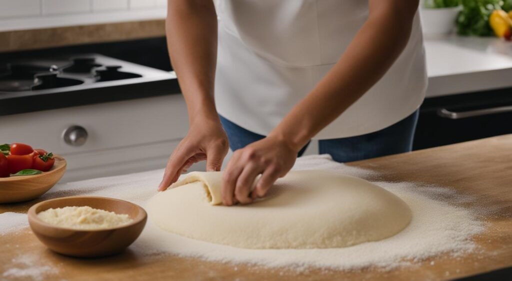 Preparo da Massa do Calzone de Frango