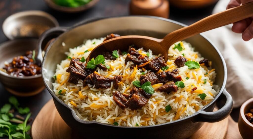Preparo do Biryani de Cordeiro