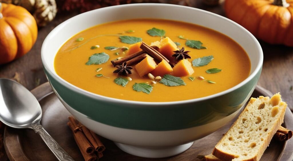Receita Aquecedora - Sopa de Abóbora com Gengibre