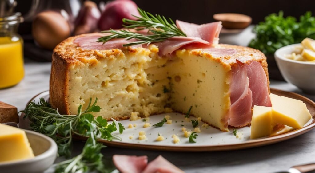 Receitas de bolo salgado de queijo e presunto