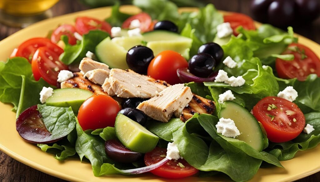 Salada de Frango Mediterrânea