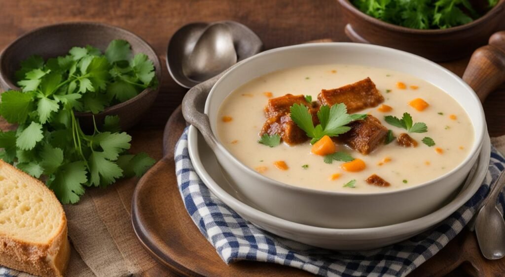 Sopa de Mandioca com costela