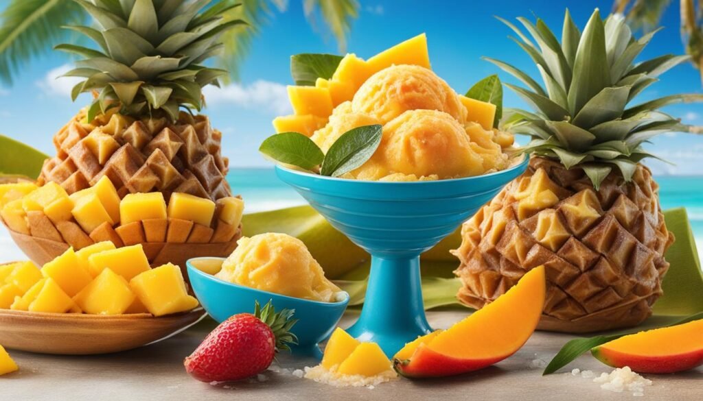 Sorvete de Frutas Tropicais