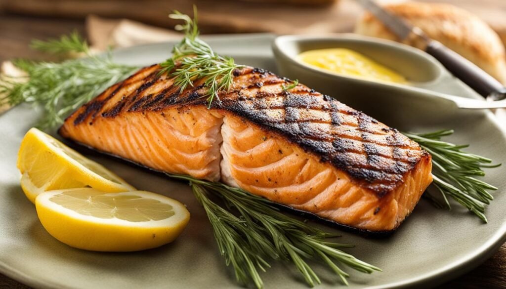 Trança de Salmão Grelhado em Pão Caseiro