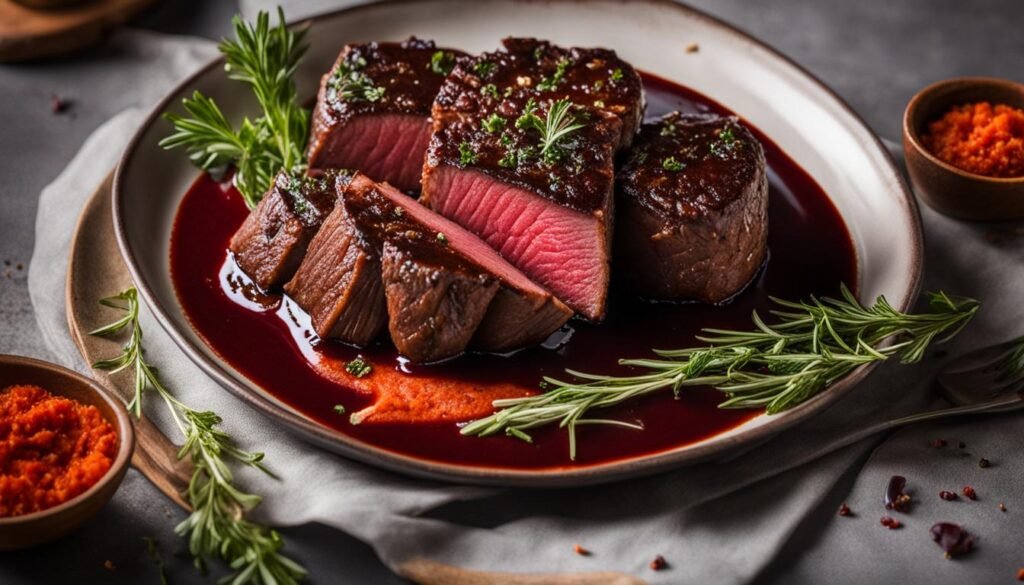 Variações de Filé Mignon ao Molho de Vinho Tinto
