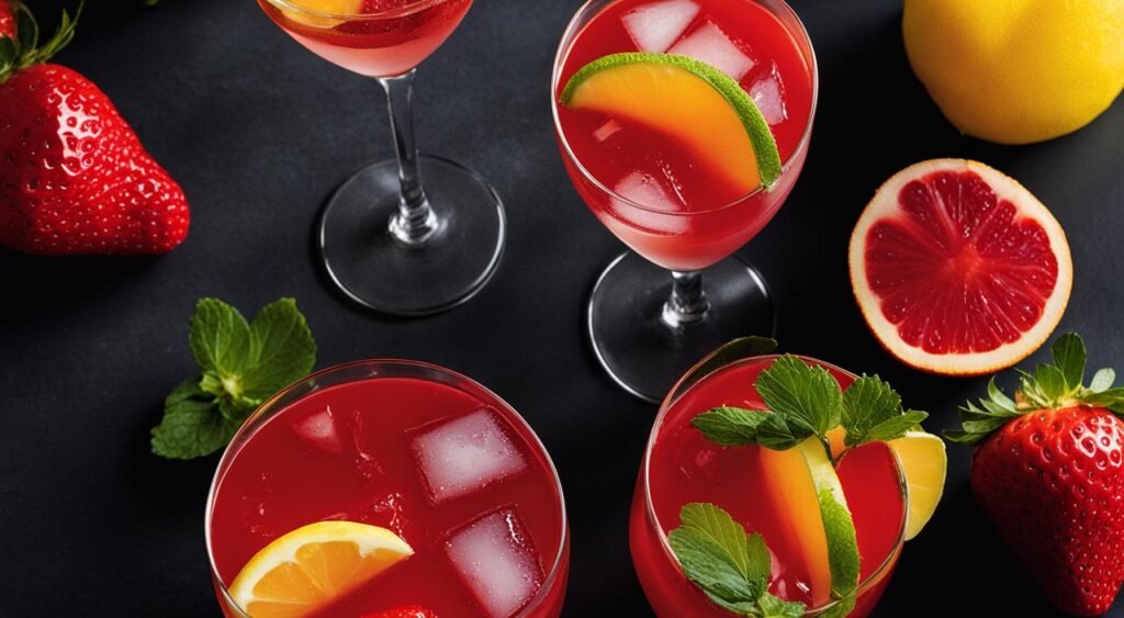 Variações de Gimlet de Morango com Outras Frutas