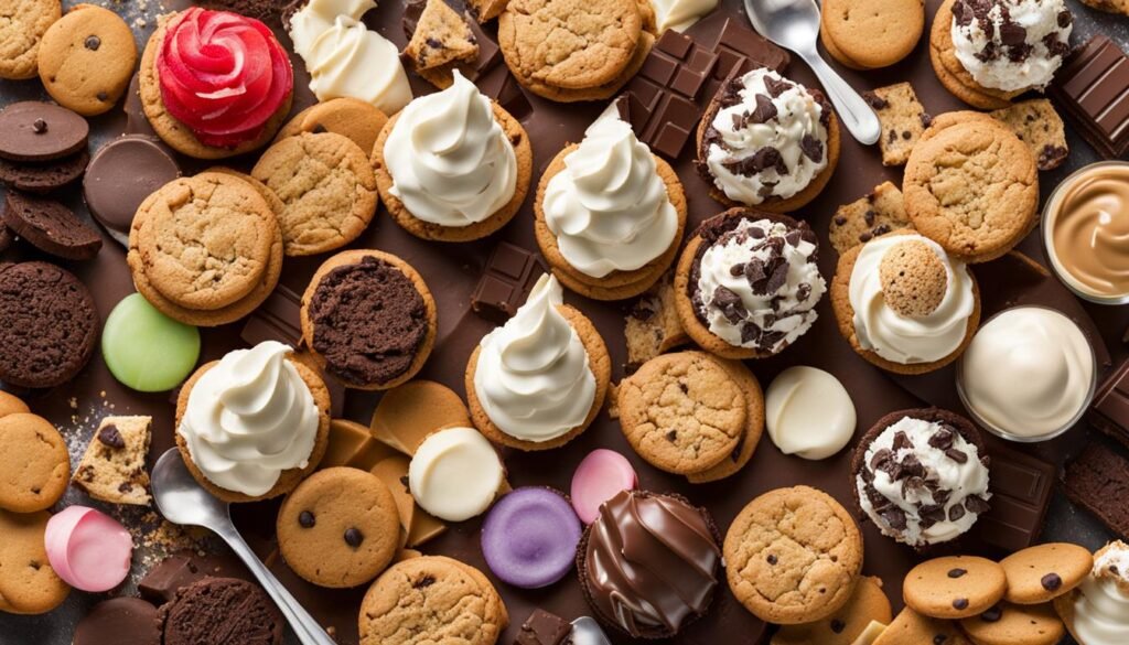 Variações de Sorvete Cookies and Cream