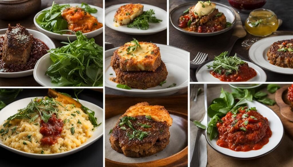 Variações do Bife à Parmegiana Variações do Bife à Parmegiana