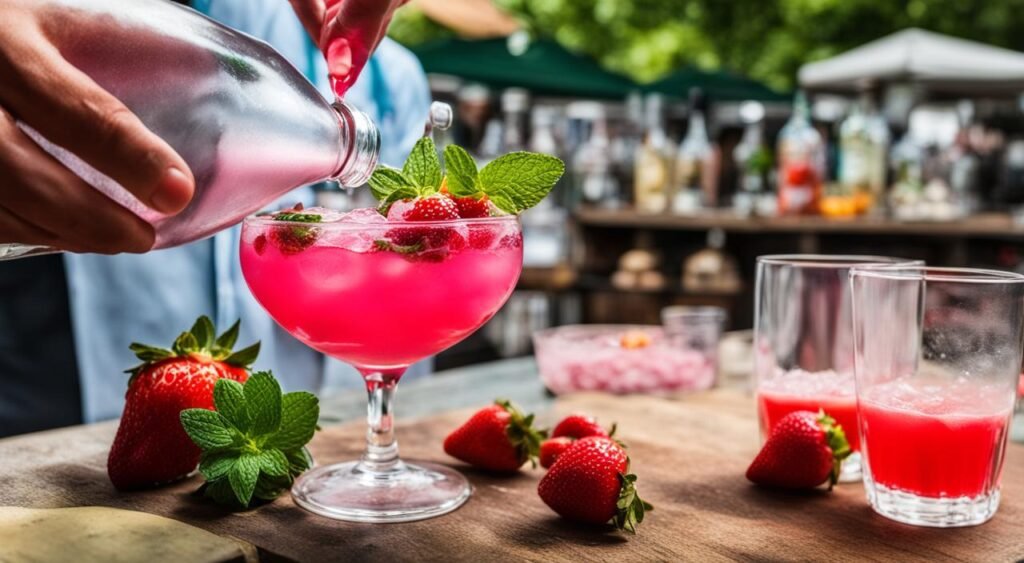 Variações do Gimlet de Morango com Ingredientes Locais
