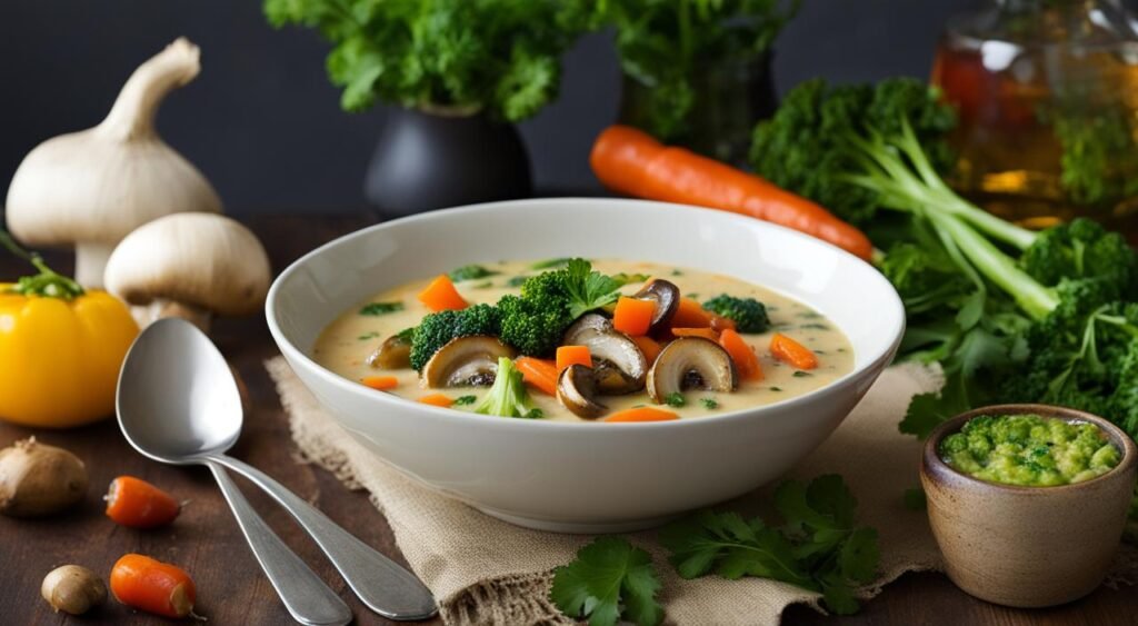 Versão vegetariana de Tom Kha Gai