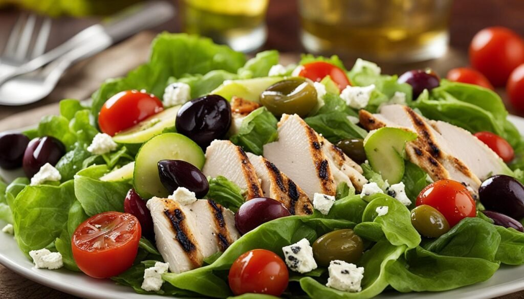 benefícios da Salada de Frango Mediterrânea