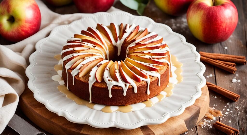 Bolo de Maçã com Cobertura de Canela