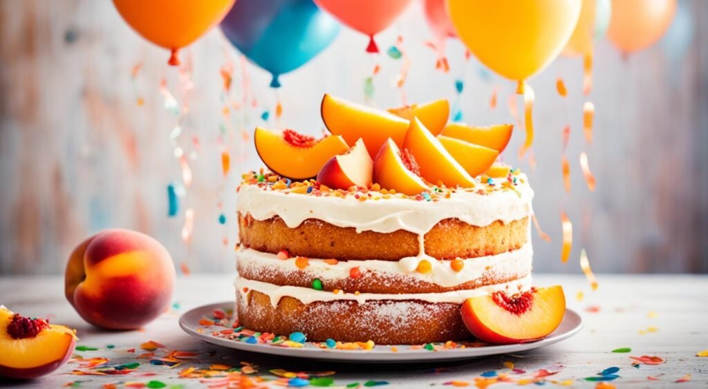 Bolo de Pêssego para Aniversário