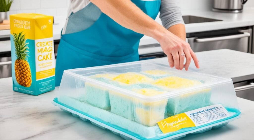 Congelamento e Armazenamento do Bolo de Abacaxi