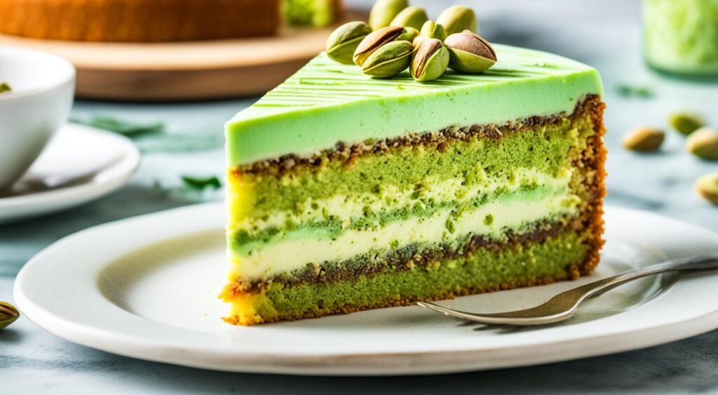 Cor Verde do Bolo de Pistache