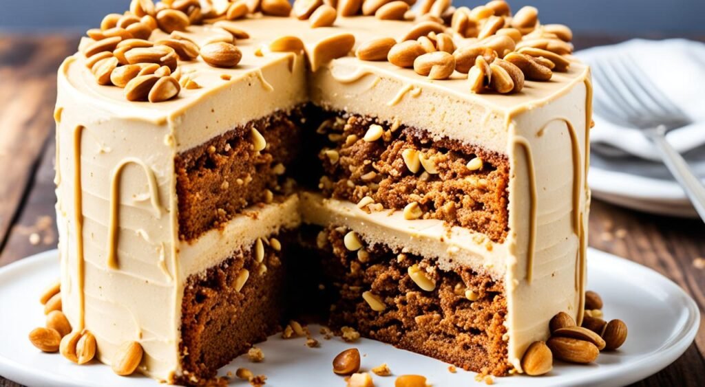 Recheio e cobertura de Bolo de Amendoim