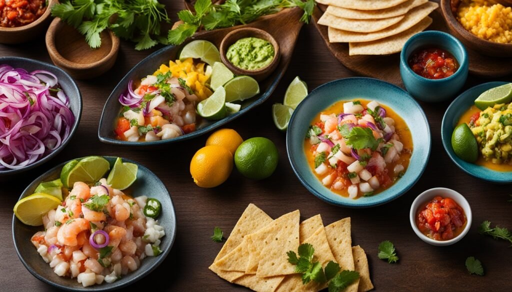 variações de ceviche