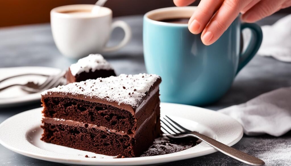 como servir bolo de liquidificador de chocolate