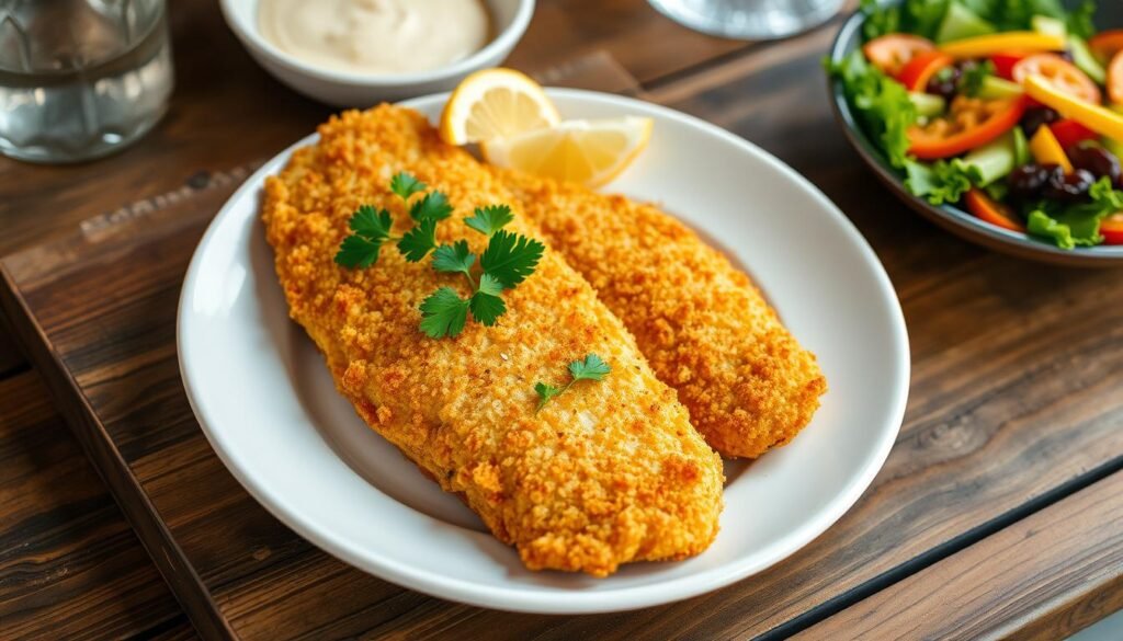 Peixe empanado