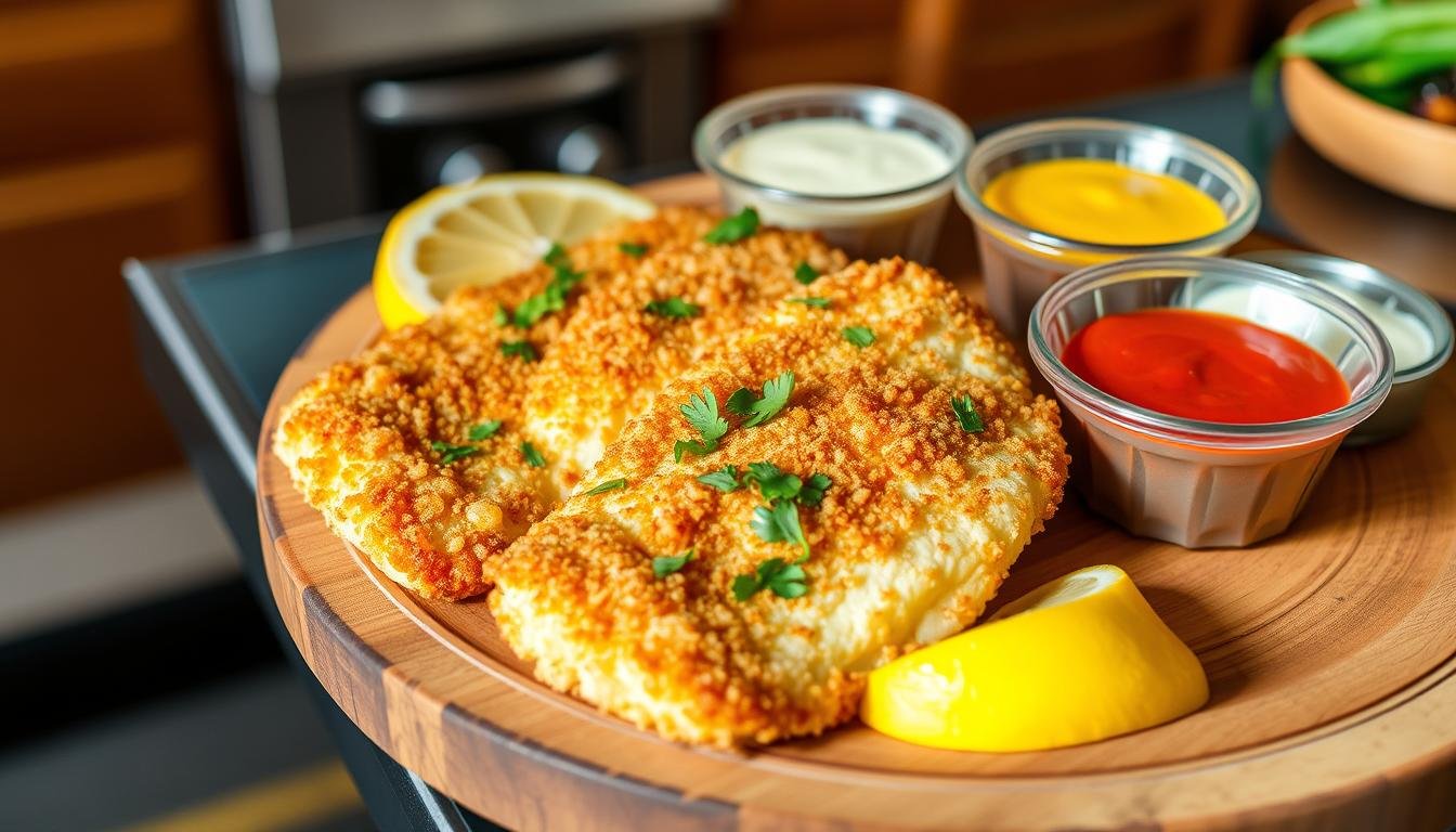 file de tilapia empanado