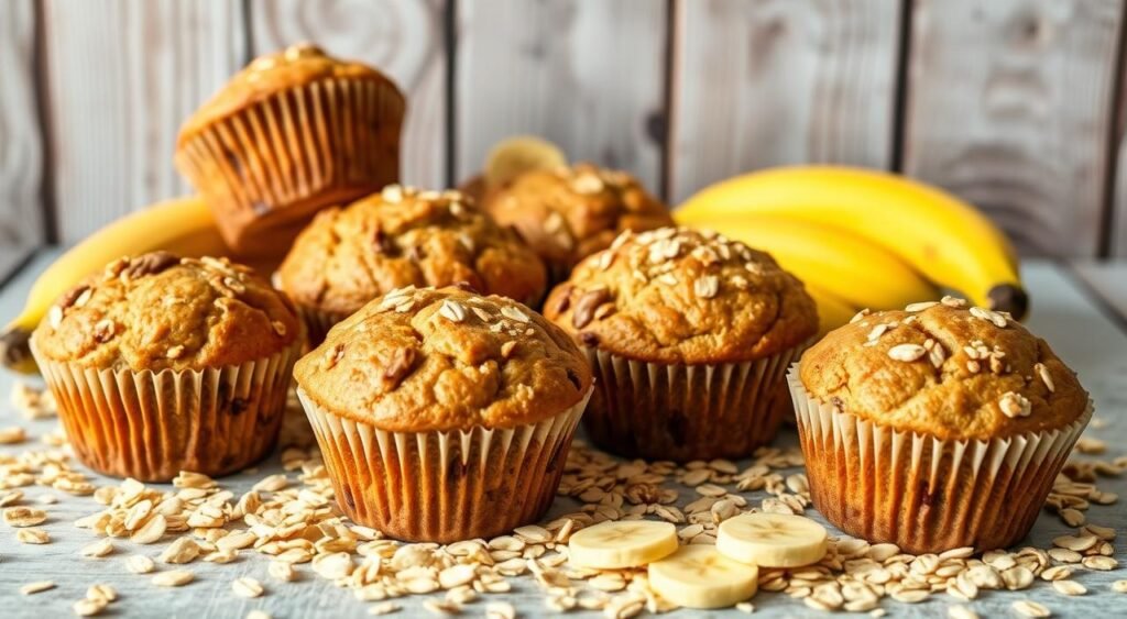 bolinhos de banana com aveia