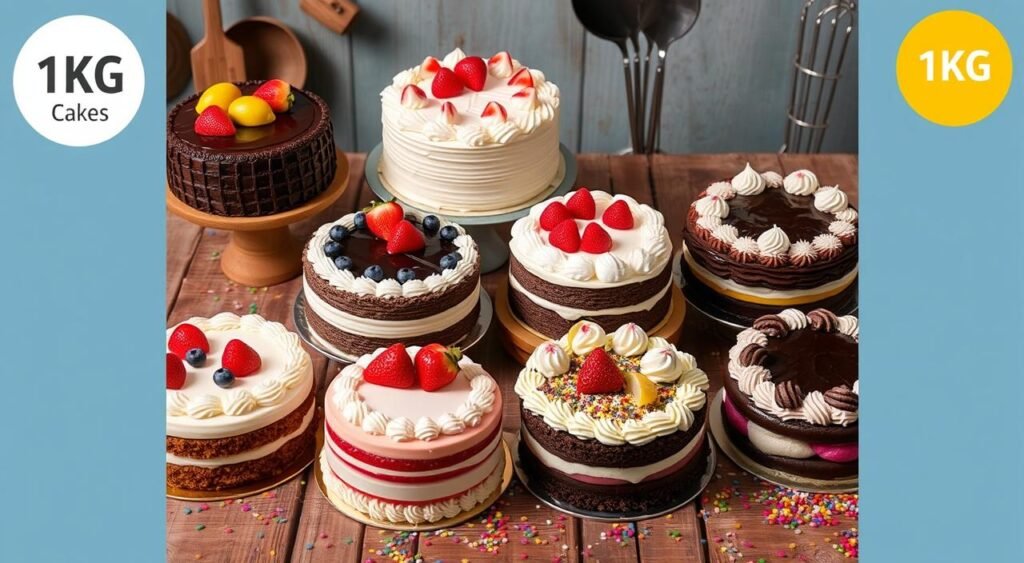 variedade de bolos de 1kg